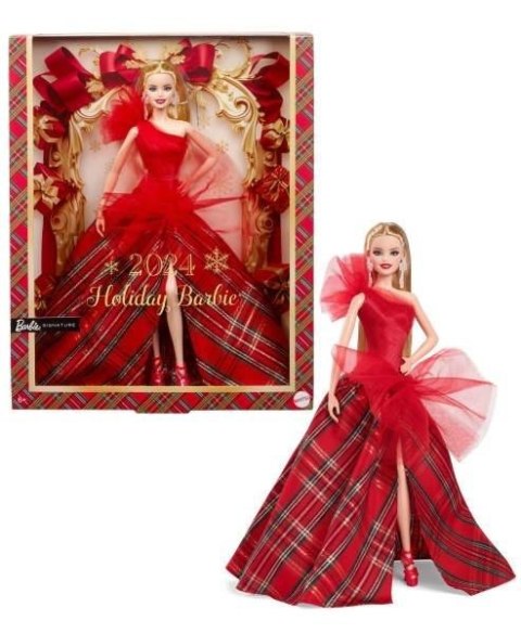 Barbie. Lalka kolekcjonerska Świąteczna Barbie. Lalka kolekcjonerska Świąteczna
